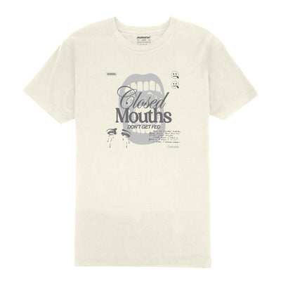 Outrank Closed Mouths T-shirt (Vintage White) - Outrank