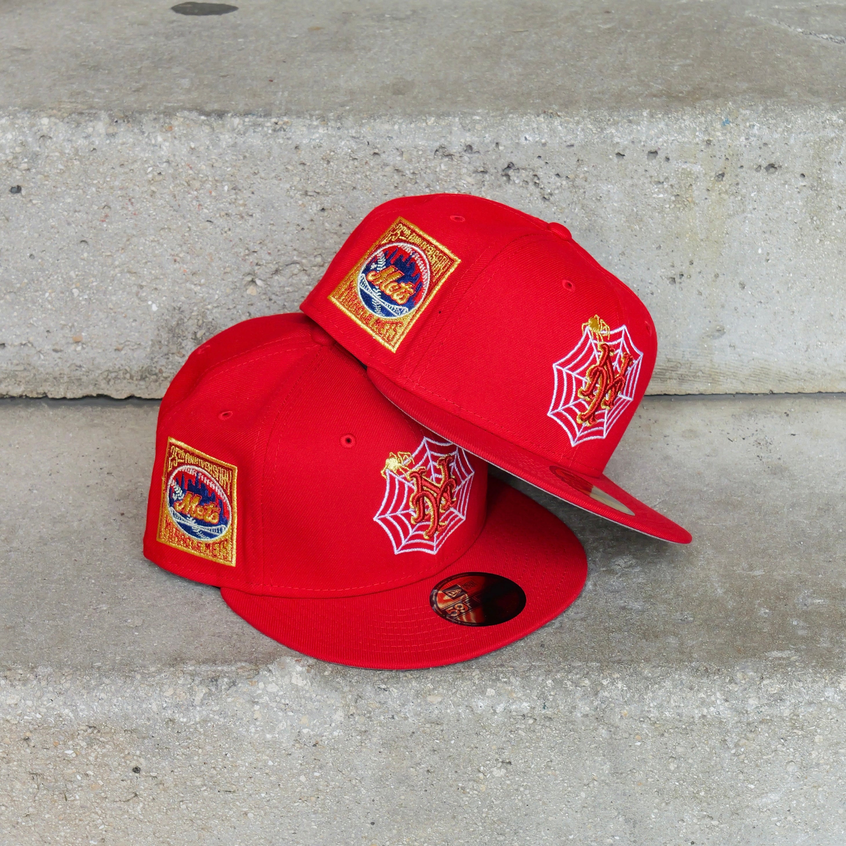 New Era New York Mets 25th Anniversary Side Patch Fitted (Red) - New Era