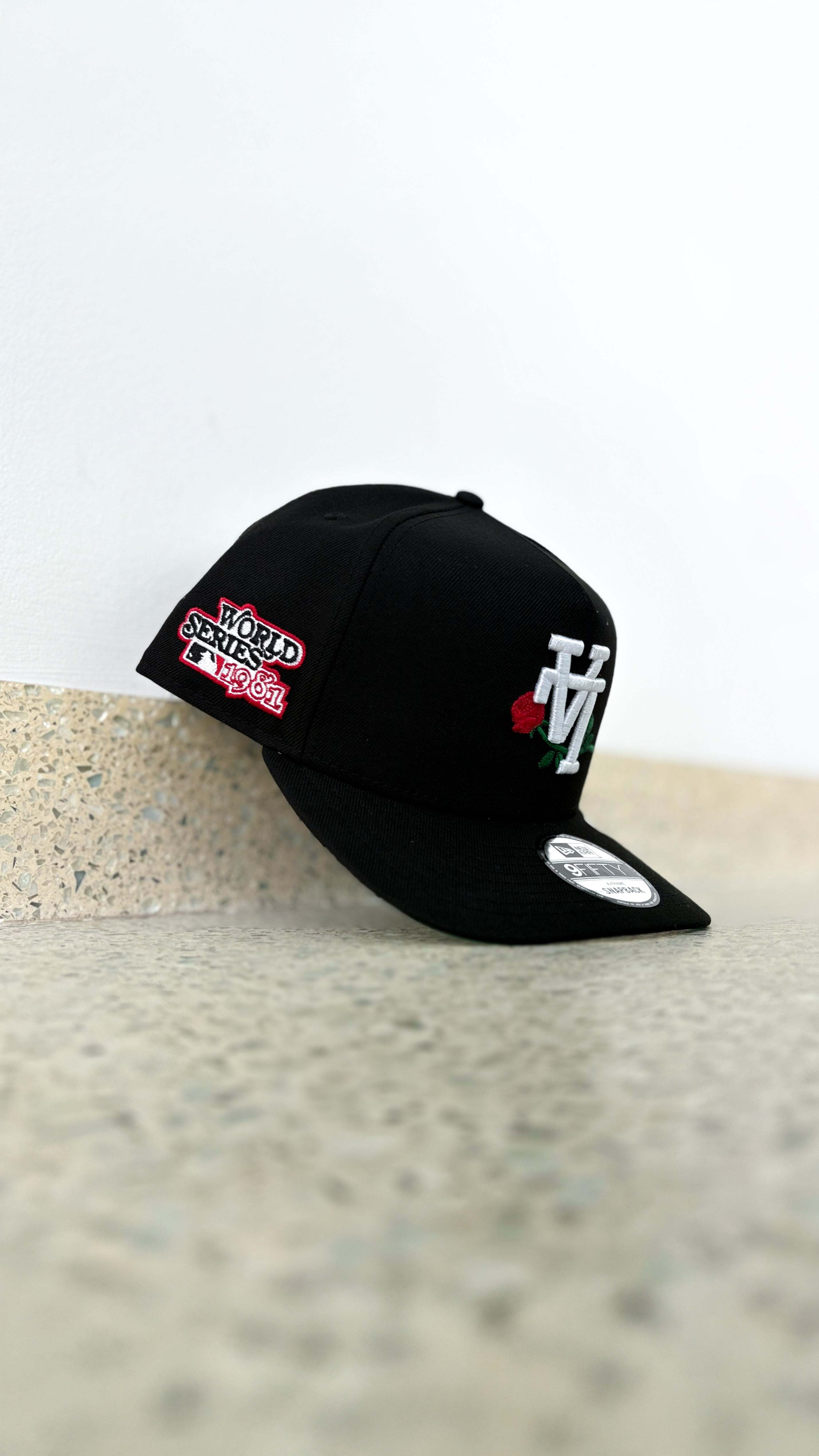 New Era Los Angeles Dodgers 1981 World Series Green UV 9Fifty A-Frame Snapback (Black)