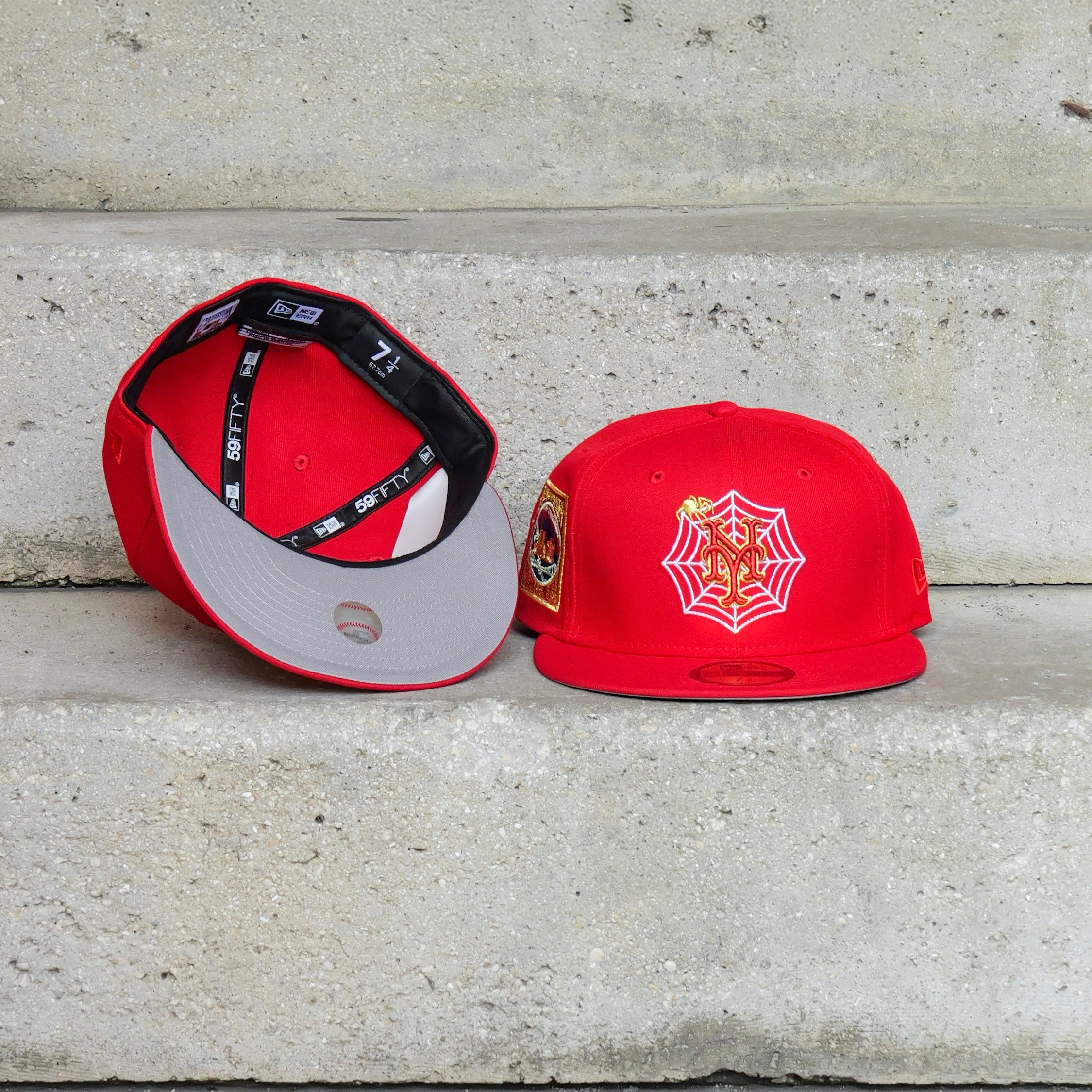 New Era New York Mets 25th Anniversary Side Patch Fitted (Red) - New Era