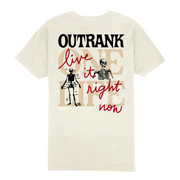 Mens Outrank One Life T-Shirt (Vintage White) - Outrank