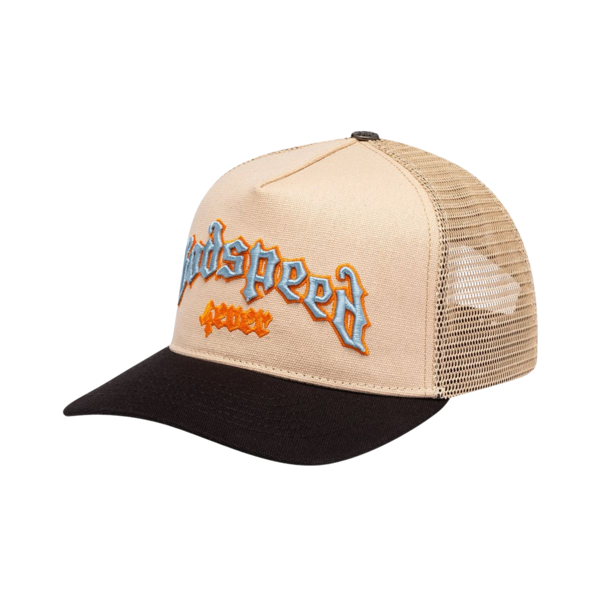 Godspeed GS Forever Trucker Hat (Bone/Blue/Orange) - Godspeed