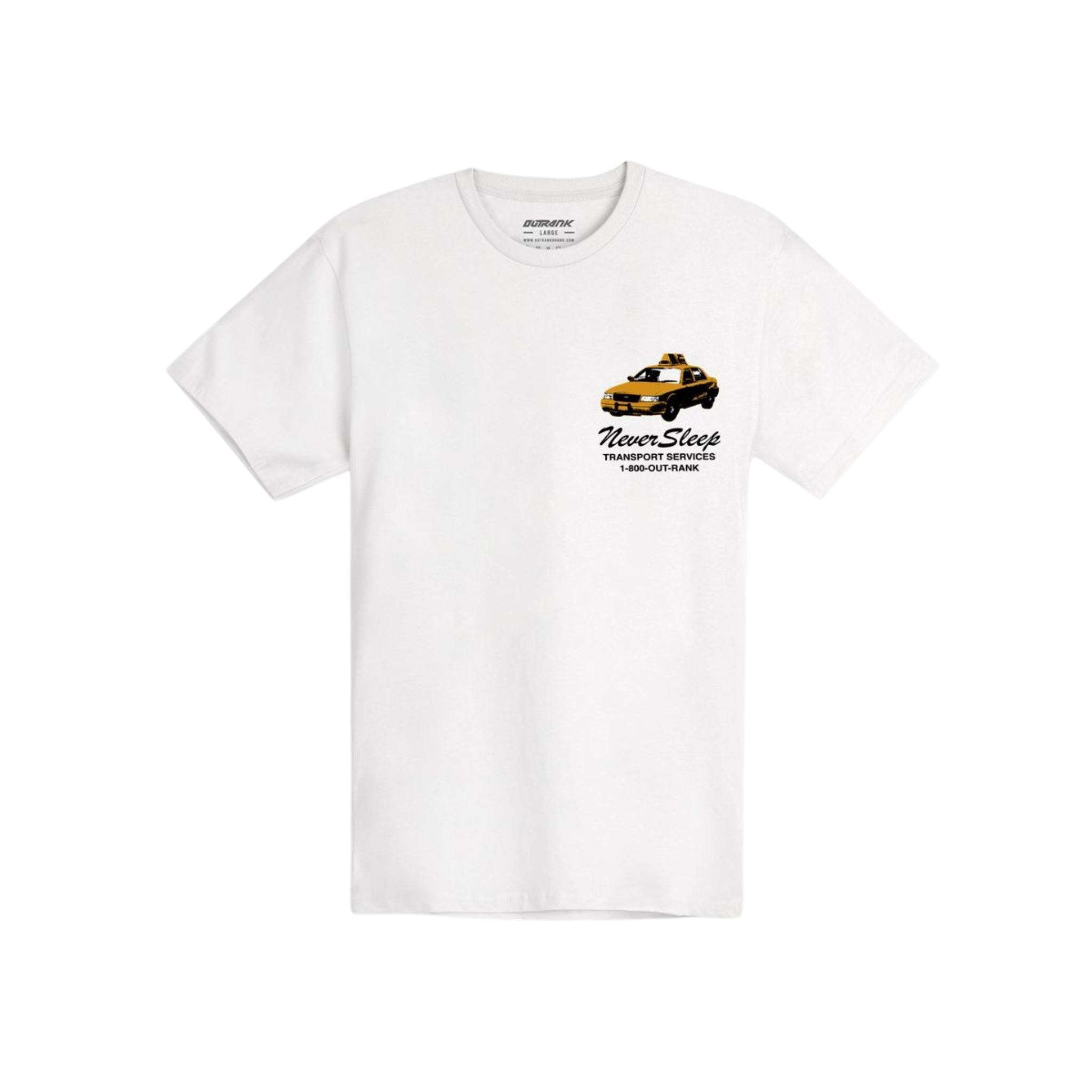 Outrank "Never Sleep" T-shirt (White)
