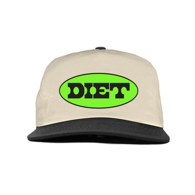 Diet Starts Monday Oval Hat (Beige/Black) - Diet Starts Monday