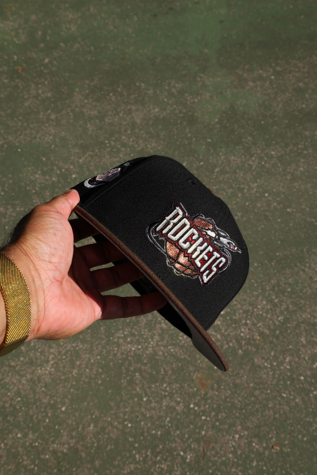 New Era Houston Rockets Grey UV 59Fifty Fitted (Black/Walnut)
