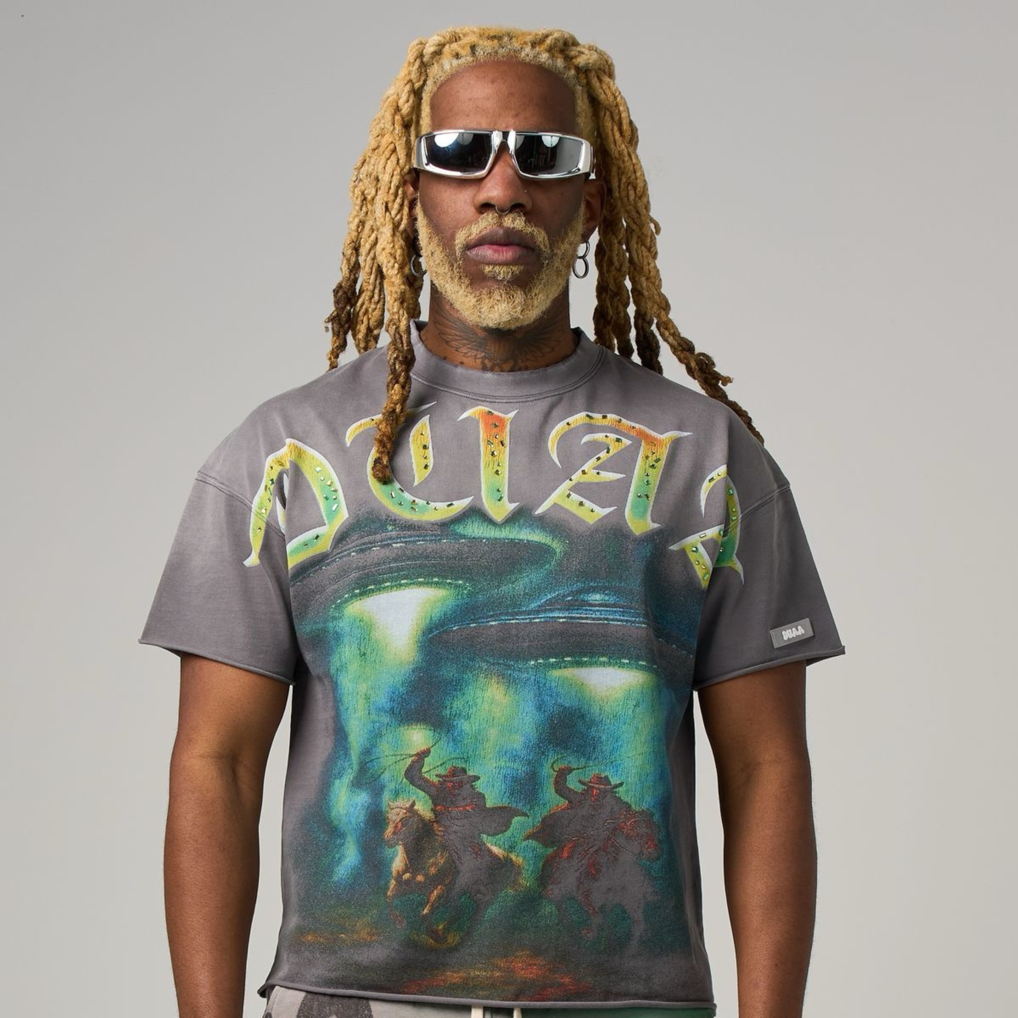 DUAA "Cowboy" SS Tee (Faded Grey) - DUAA