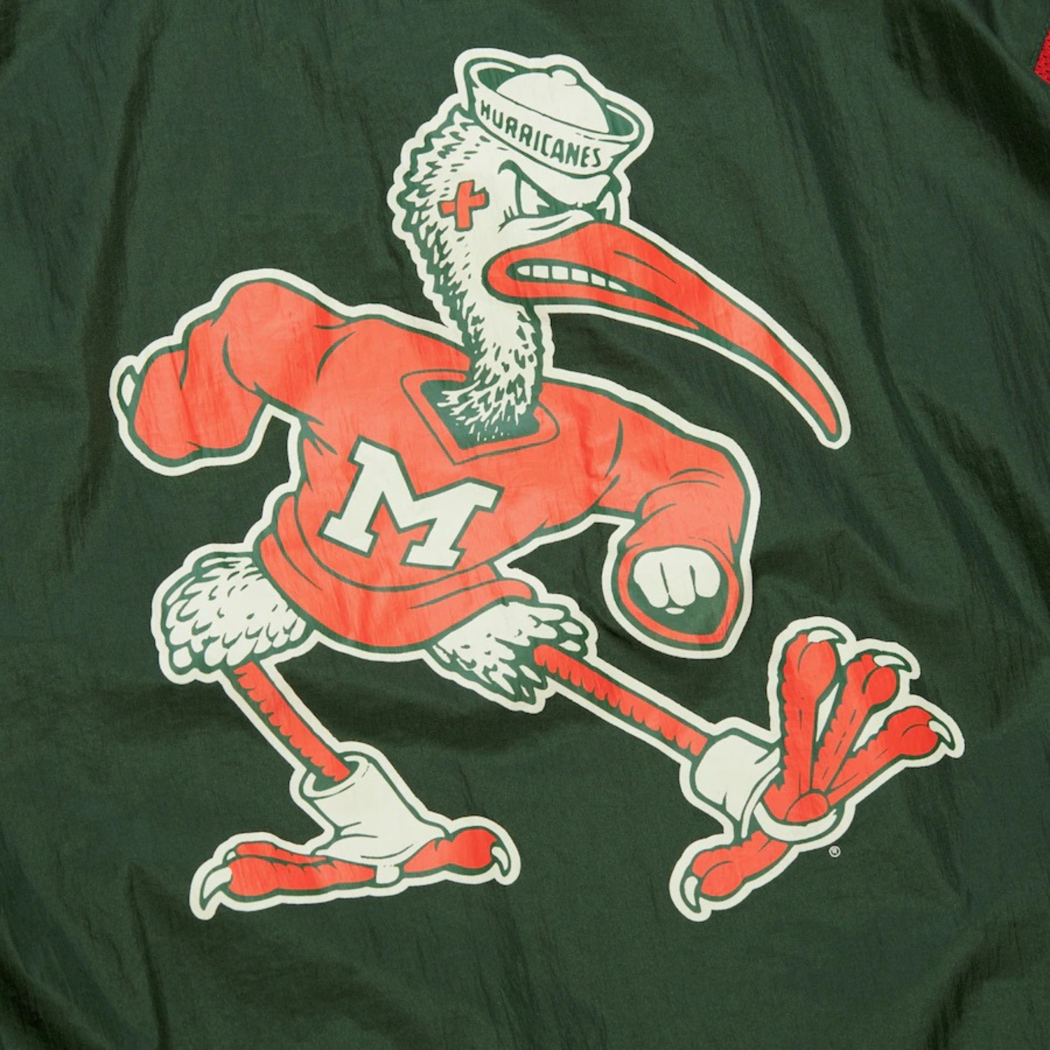 Mitchell & Ness Authentic "Miami Hurricanes Anorak Vintage Logo" Half-Zip Jacket - Green - Mitchell & Ness