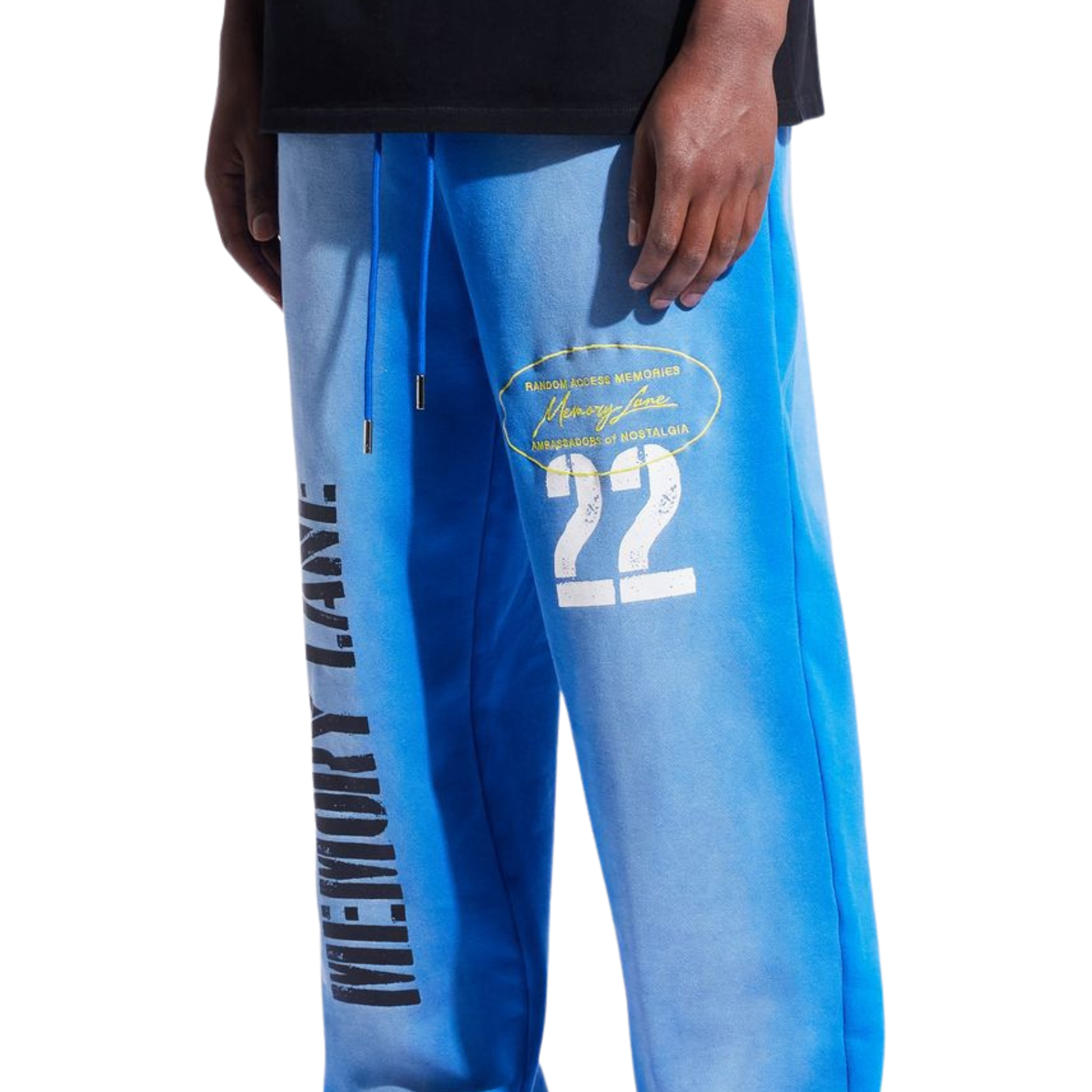 Memory Lane "STENCIL LOGO" SWEATPANTS-FADED BLUE - Memory Lane