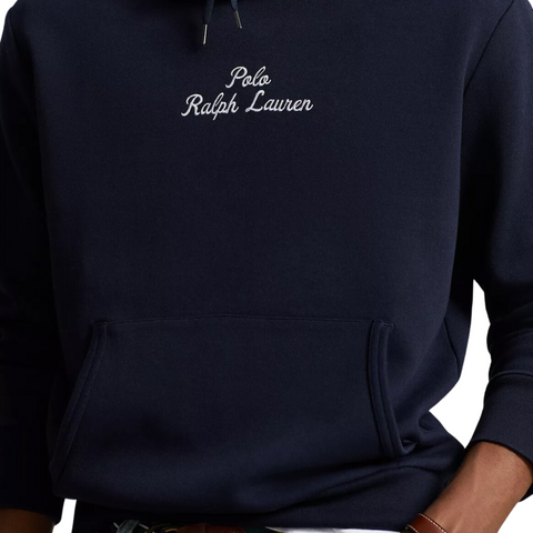 Polo Ralph Lauren Logo Double Knit Hoodie (Aviator Navy) - Polo Ralph Lauren