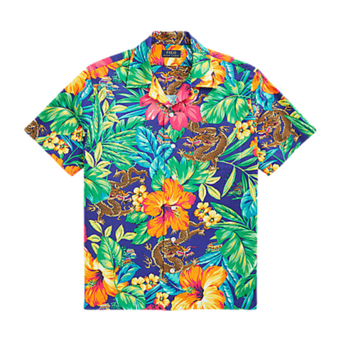Polo Ralph Lauren Classic Fit Tropical Oxford Camp Shirt (Tropical Dragon) - Polo Ralph Lauren
