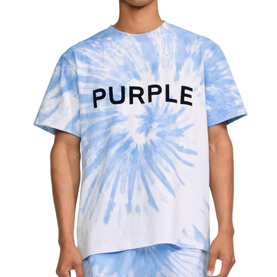 Purple Brand Core Tie Dyed Placid Blue T-Shirt - PURPLE BRAND