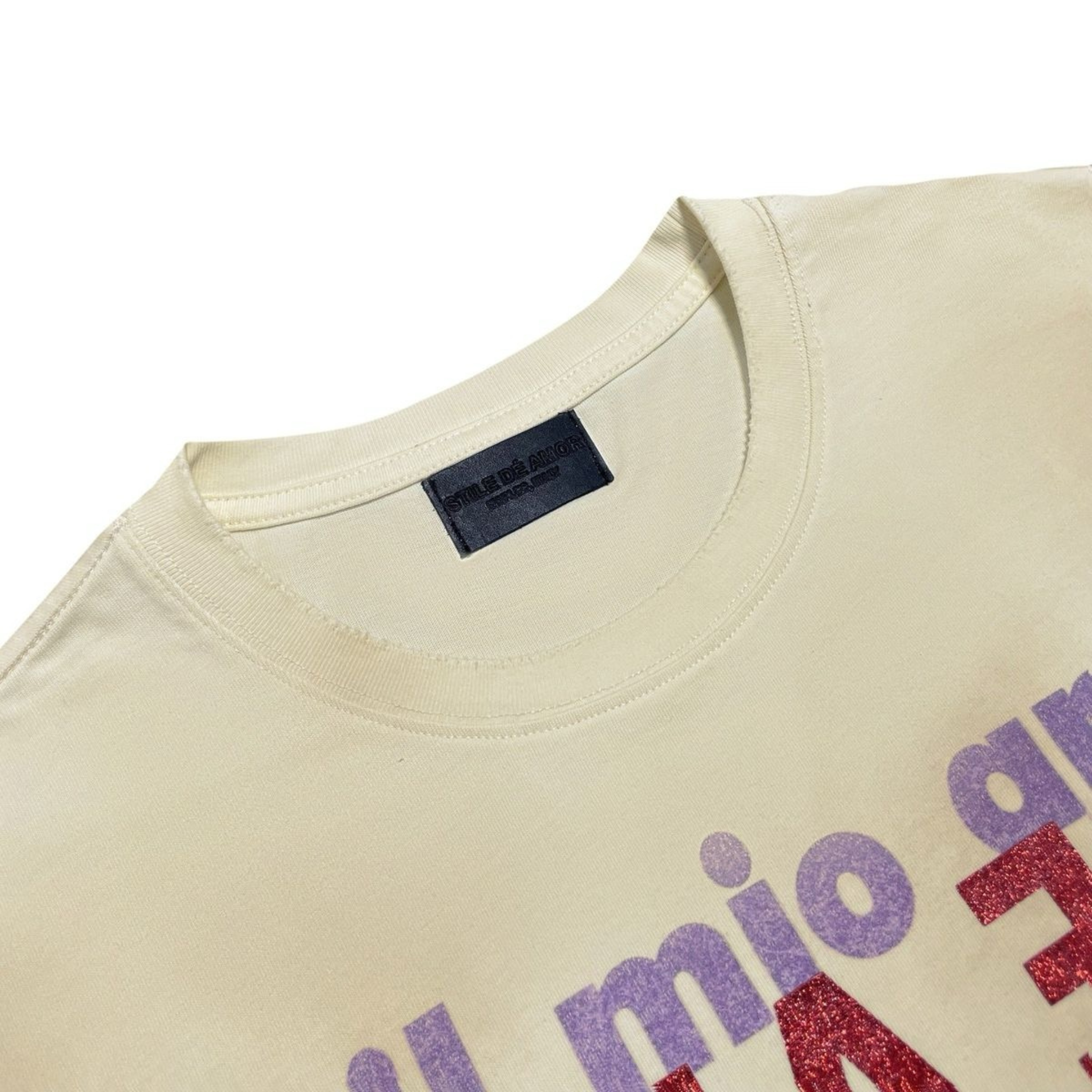 Stile De Amor "VITA MIA" Tee (Cream) - Stile Amor De Galleria