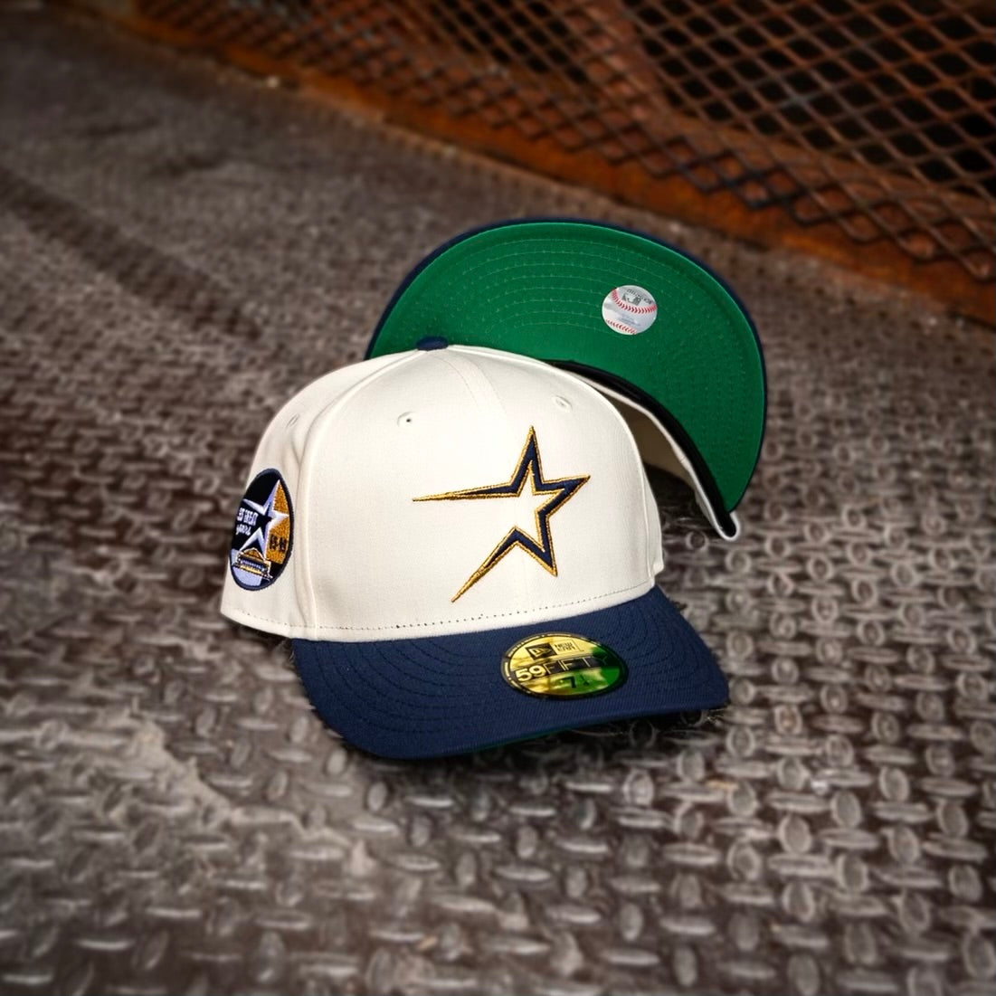 New Era Houston Astros 35th Anniversary Green UV 59Fifty Fitted (Off White/Navy) - New Era
