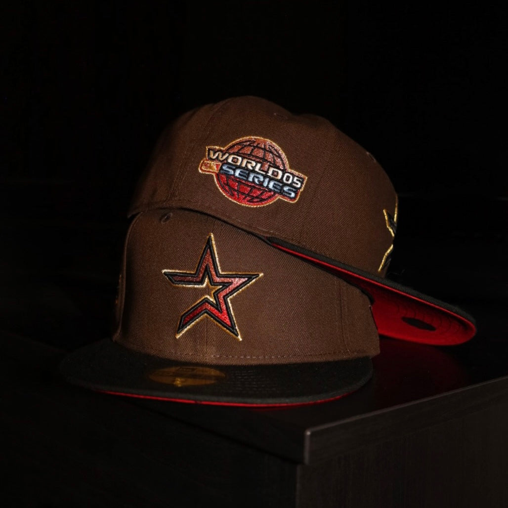New Era Houston Astros 2005 World Series Side Patch Fitted (Walnut/Black) - ST New Era