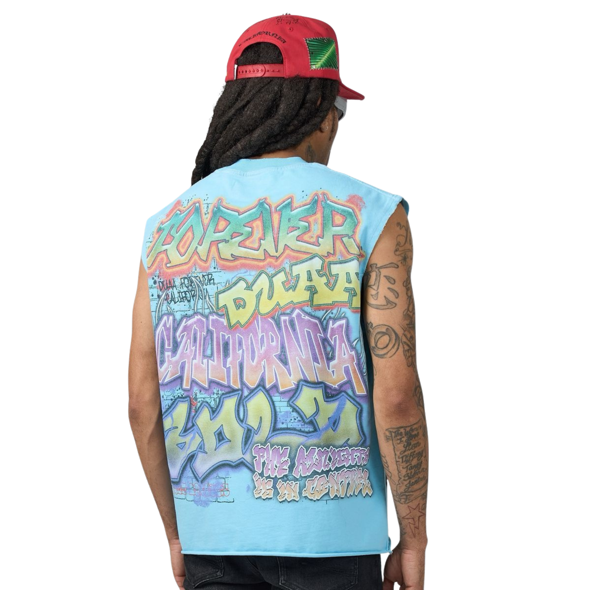 DUAA "WALL" Cutoff Tee (Sky Blue)