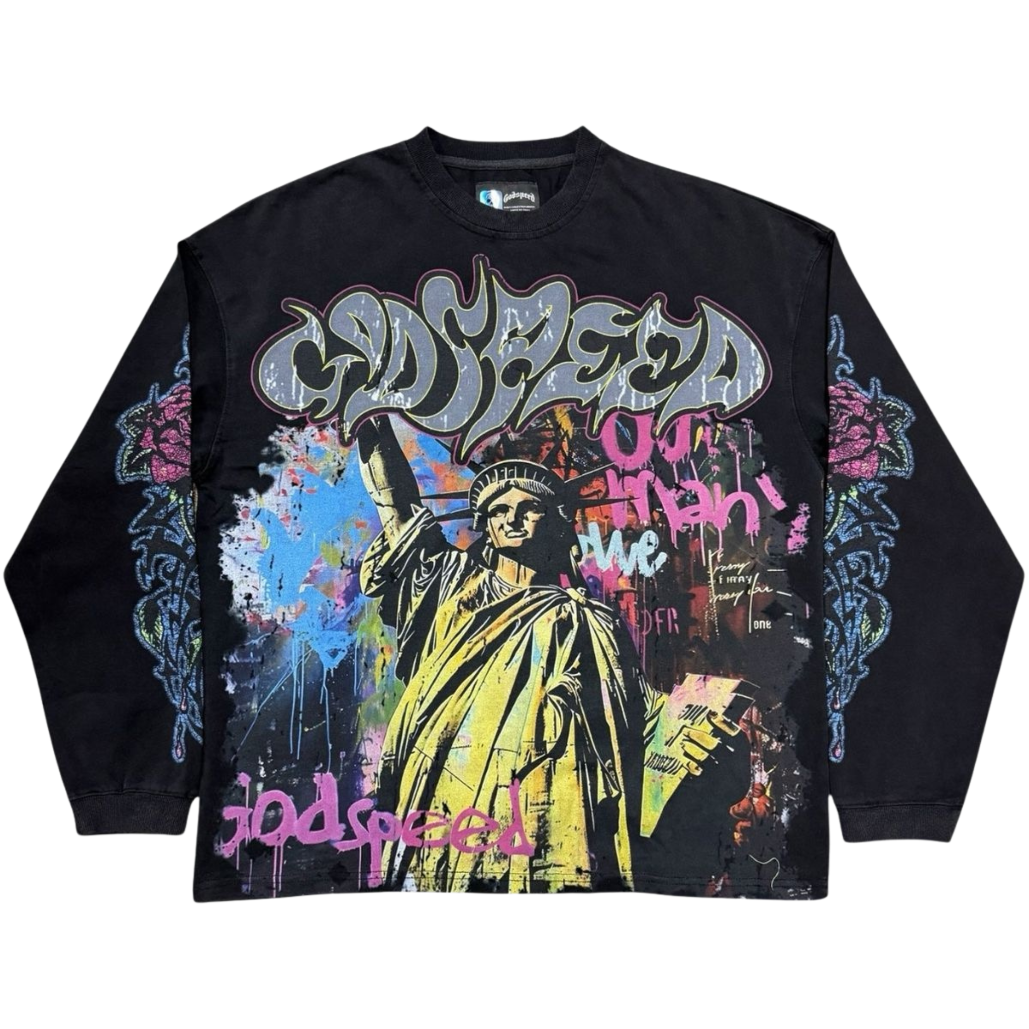 Godspeed "Vandal" LS T-Shirt (Black Wash) - Godspeed