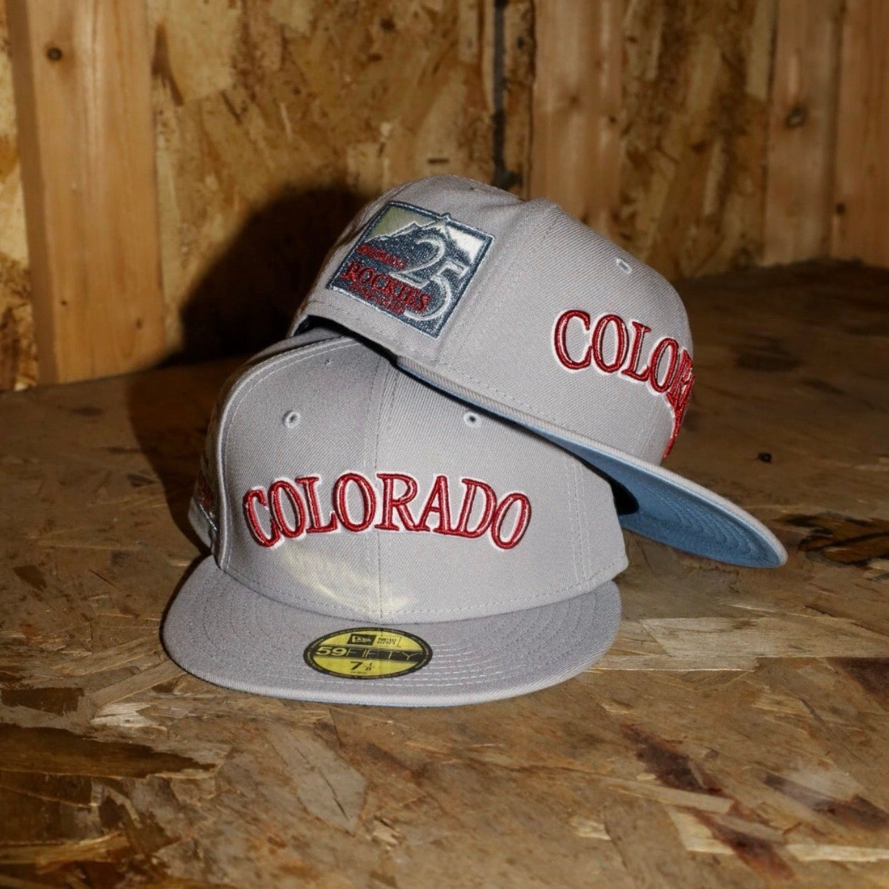 New Era Colorado Rockies 25th Anniversary Side Patch Fitted (Grey)