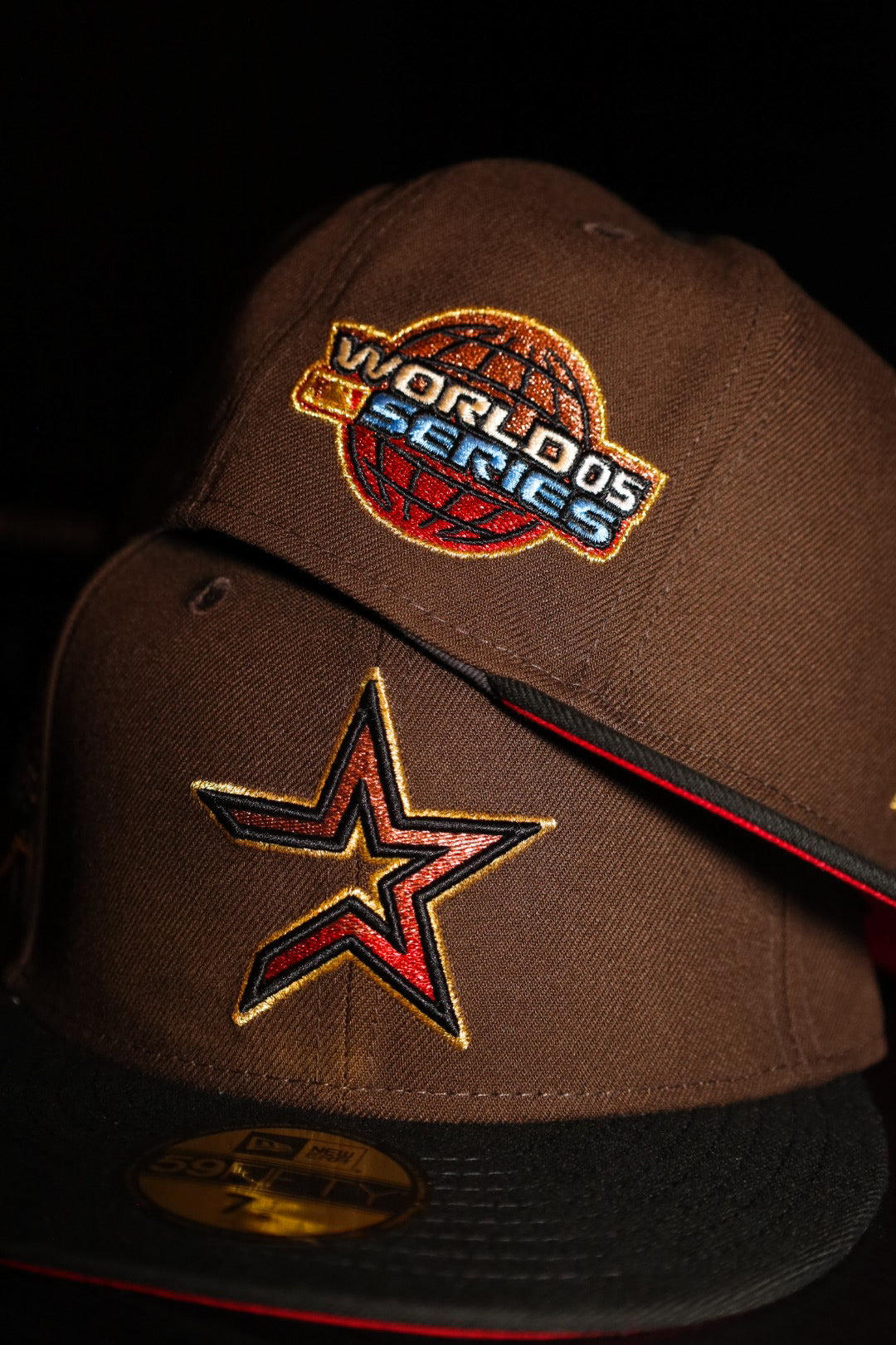 New Era Houston Astros 2005 World Series Side Patch Fitted (Walnut/Black) - ST New Era