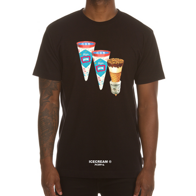 Icecream Skate Faster SS Tee (Black) - Ice Cream