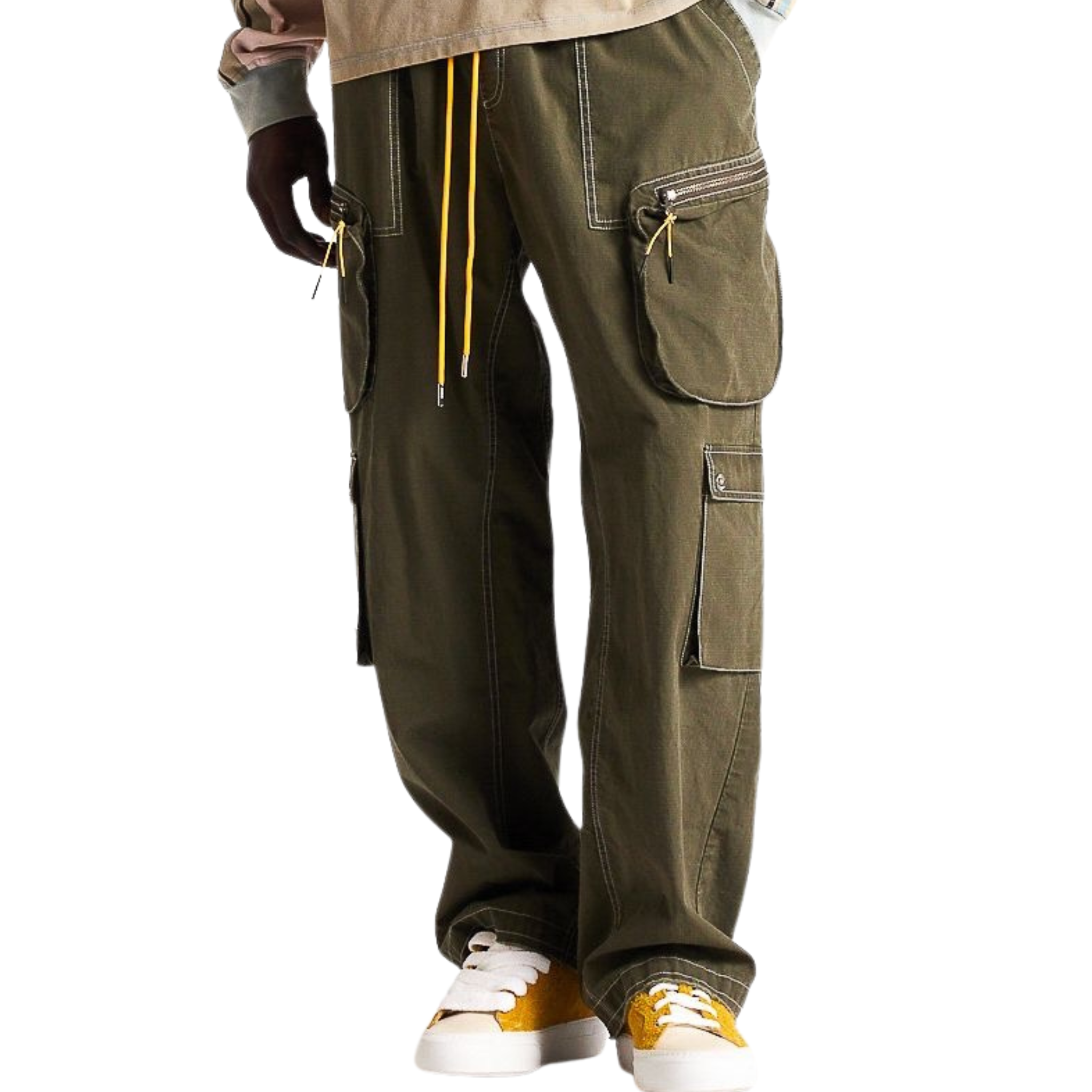 DSM "Contrast" Cargo Pants - Olive - Diet Starts Monday