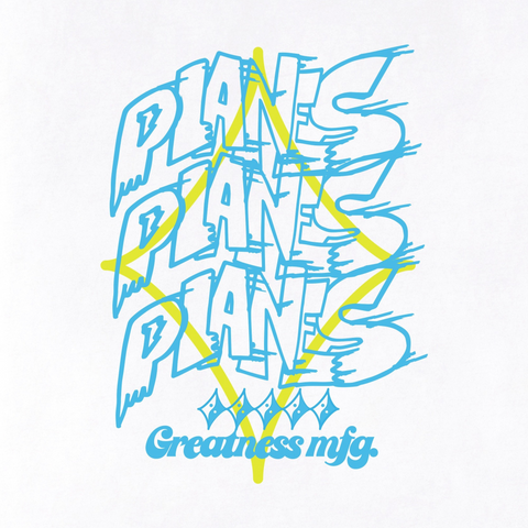 Paper Plane PPL Stacked Tee (White) - Paper Plane