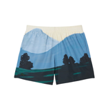 Lacoste Men's Short Landscape Print Swim Trunks (Multi Color)