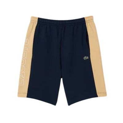 Lacoste Colorblock Fleece Shorts (Navy/Beige) - Lacoste