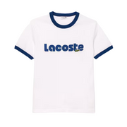 Lacoste Printed Contrast Accent T-Shirt (White/Blue) - TH7531 - Lacoste