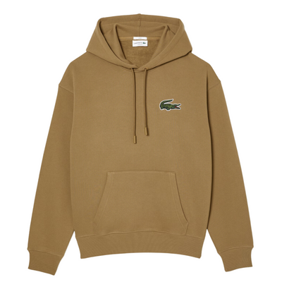 Lacoste Unisex Loose Fit Organic Cotton Hoodie (Brown) - Lacoste