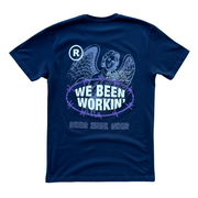 Outrank We Been Working T-shirt (Navy/Violet) - Outrank