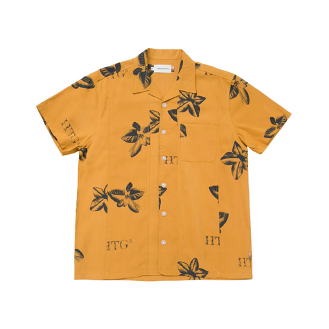 Honor The Gift Tobacco Woven Button Up Shirt (Mustard) - Honor The Gift