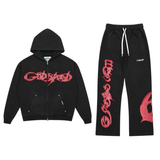 Godspeed Raw Import Sweatsuit (Black/Red) - Godspeed