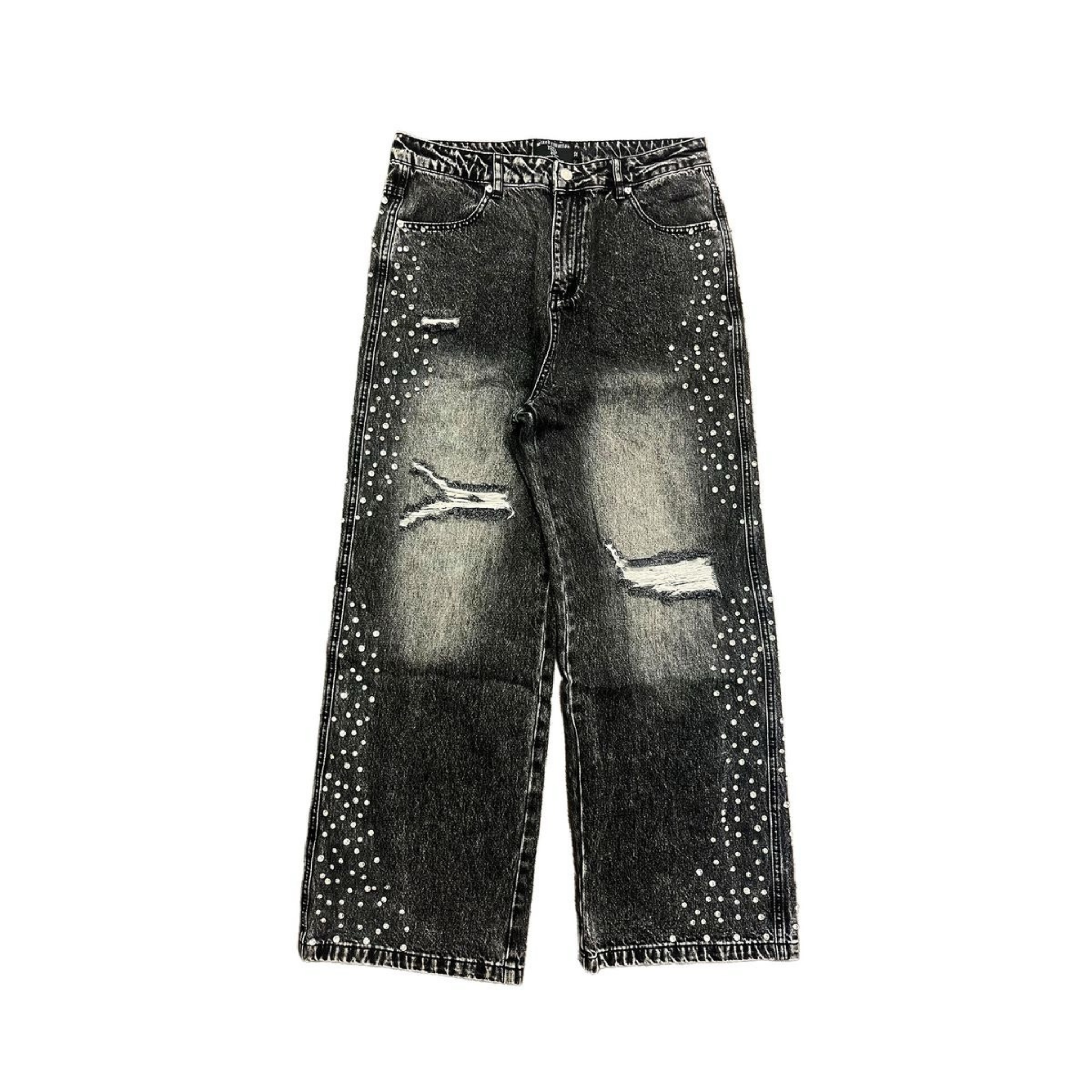 Mixed Emotion "Grey Stone" Baggy Jeans