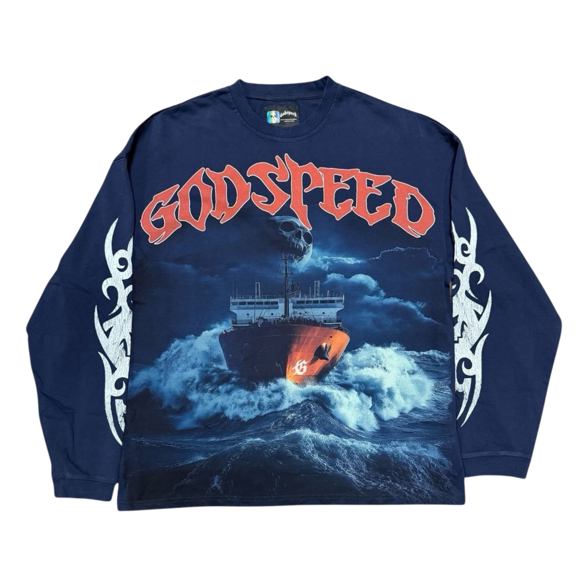 Godspeed "Sea Sick" LS T-Shirt (Navy) - Godspeed