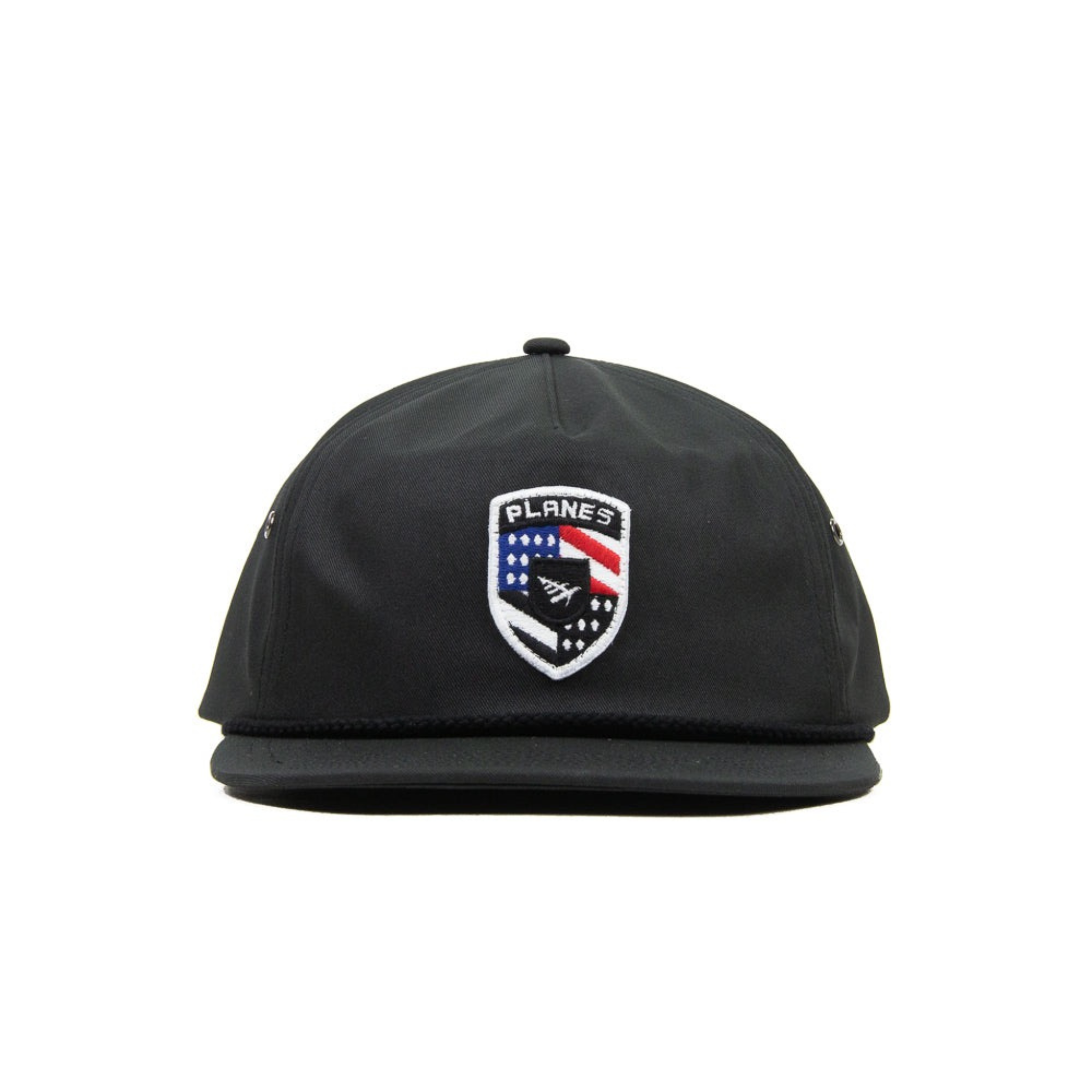 Paper Plane Starboard Strapback Hat (Black) - Paper Plane
