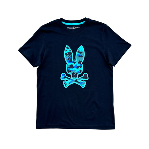 Psycho Bunny Rye Graphic Tee (Navy) - Psycho Bunny