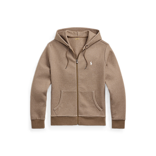 Polo Ralph Lauren Double Knit Full-Zip Hoodie (Classic Brown