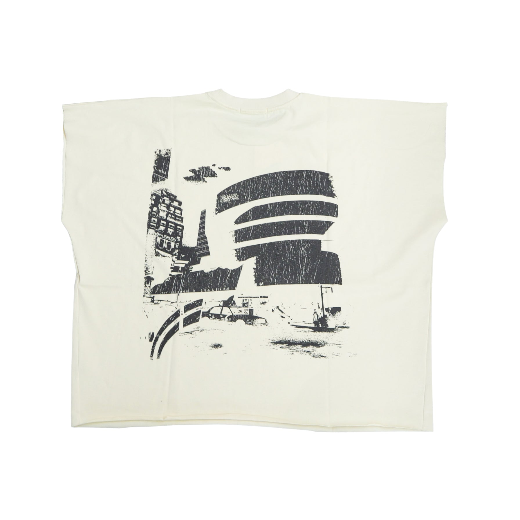 Rvs Labs "Artifact" Cut Off Wing-Tee (Cream) - Rvs Labs