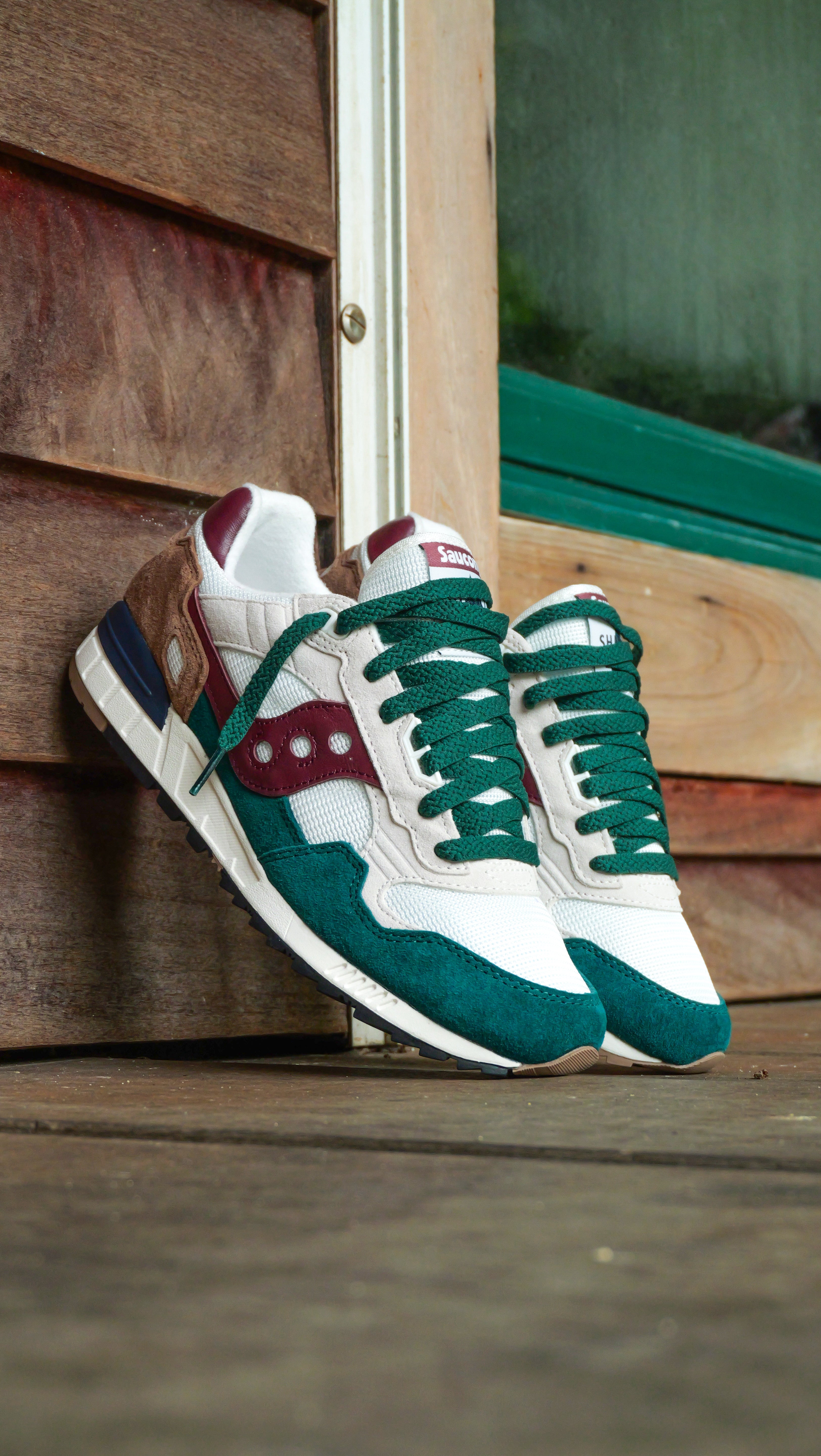 Mens Saucony Shadow 5000 (Ivory/Pine)