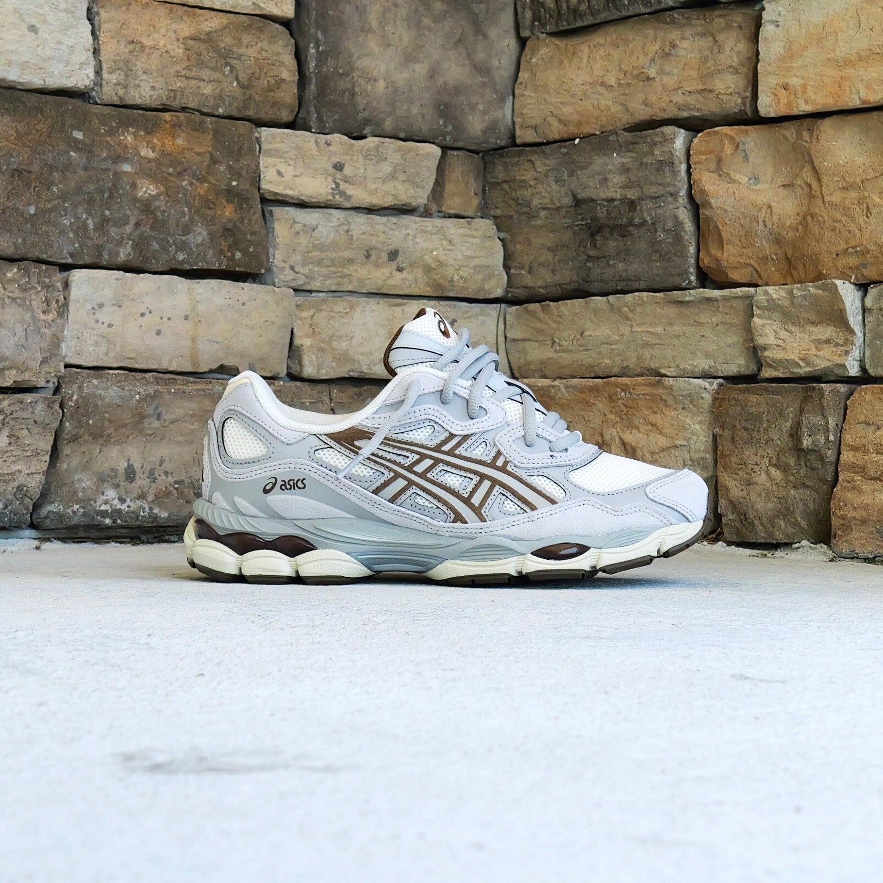 Mens Asics Gel-NYC (Cream/Cement Grey)