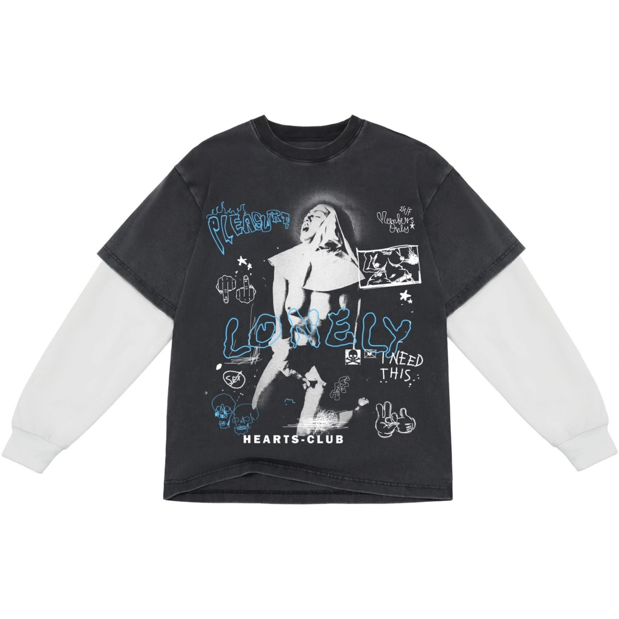 Lonely Hearts Club "Thou Shall Not Sin" LS (Vintage Black)