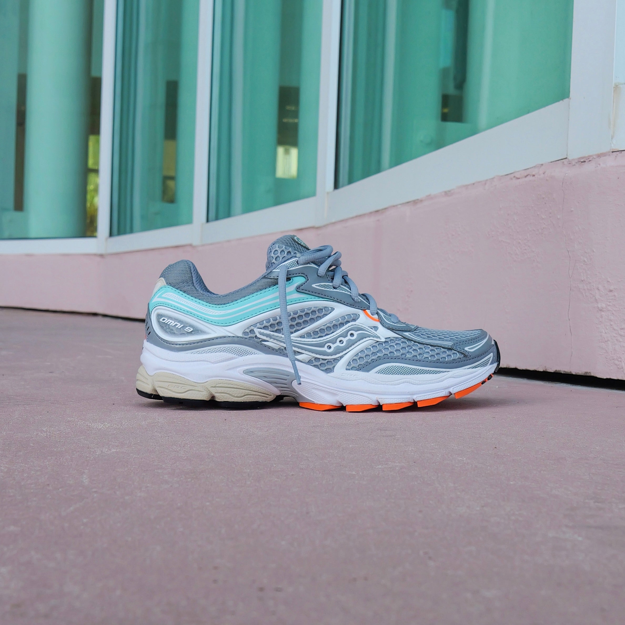 Mens Saucony ProGrid Omni 9 (Grey/Teal)