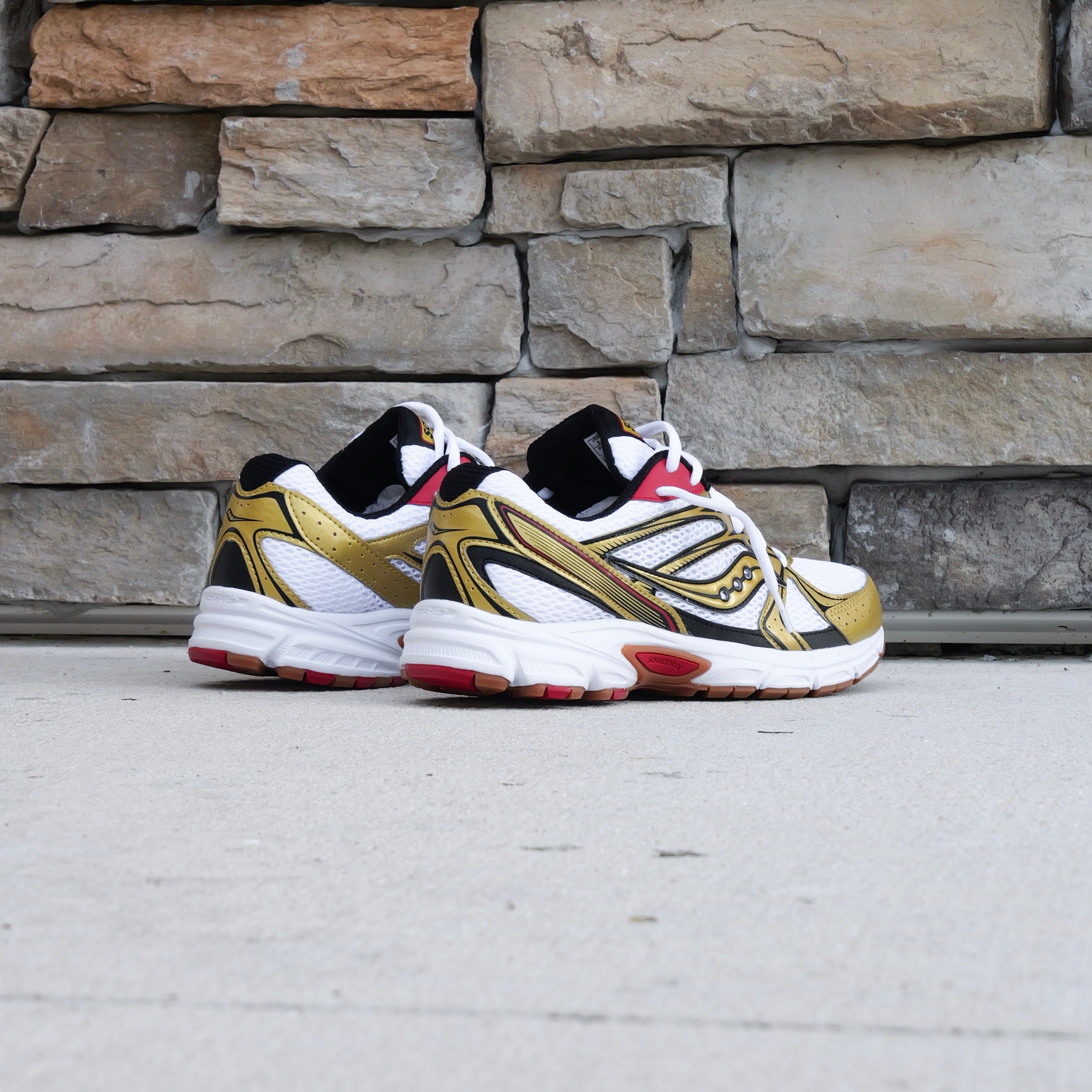 Mens Saucony Ride Millennium (White/Gold) - Saucony