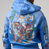 DUAA "Garden" Zip Up Hoodie (Blue) - DUAA