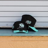 New Era Tampa Bay Devil Rays 1998 Inaugural Season 9FIFTY A-Frame Snapback-(Black/Aqua) - New Era