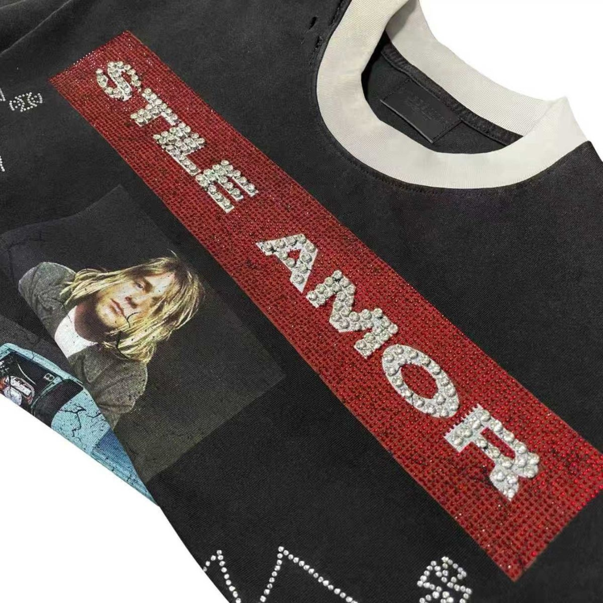 Stile De Amor "SA WORLD STONE" Tee (Black Wash) - Stile Amor De Galleria