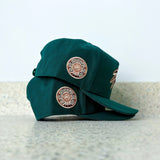 New Era Mexico Aztec Skull Chief Calendar Side Patch Grey UV 9Fifty A-Frame Snapback (Dark Green)