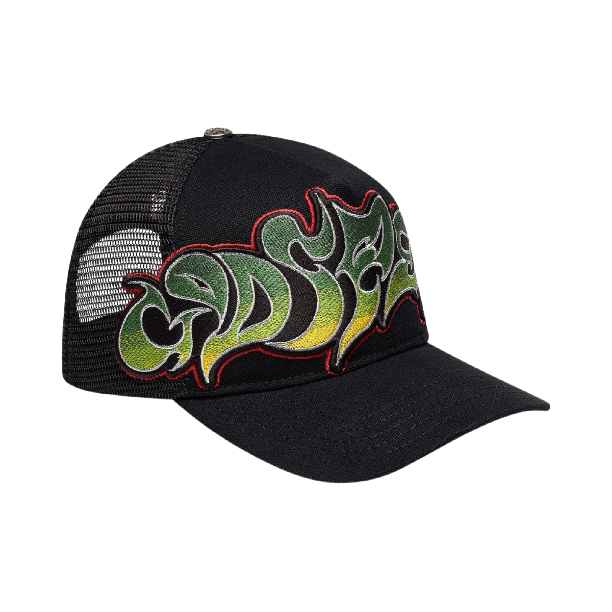 Godspeed GS Neo Trucker Hat (Black/Yellow/Red) - Godspeed