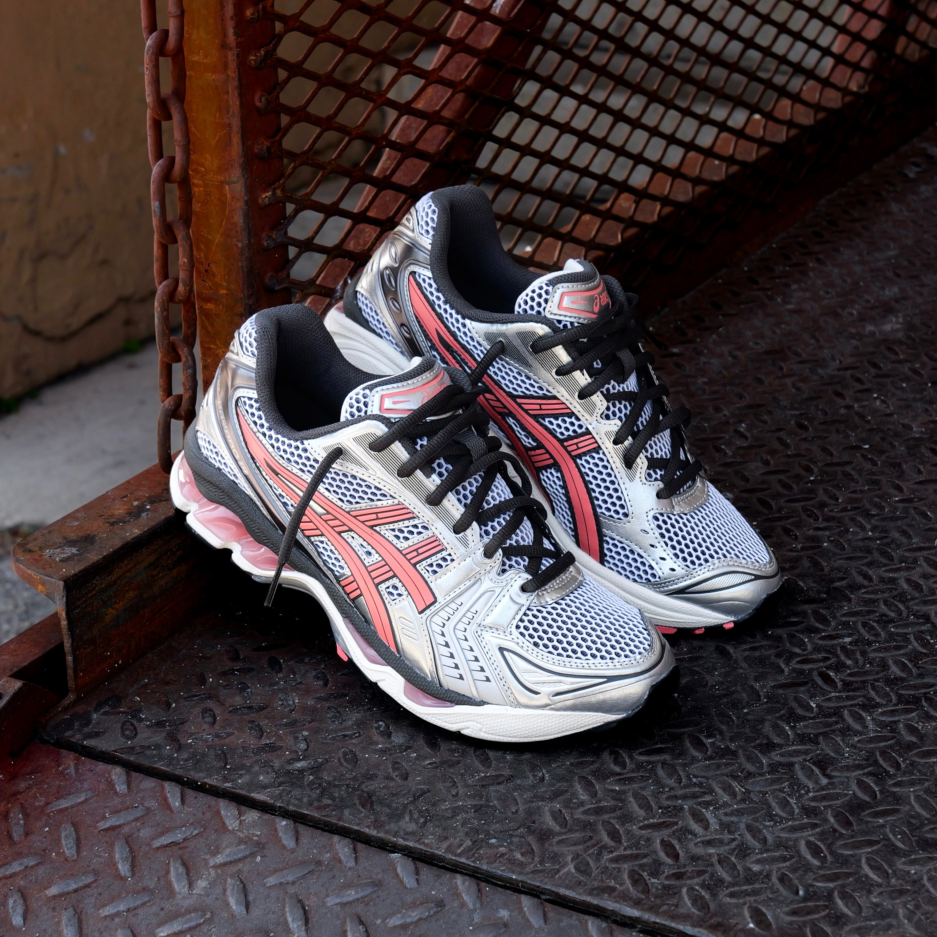Mens Asics Gel-Kayano 14 (White/Papaya) - Asics