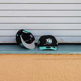 New Era Tampa Bay Devil Rays 1998 Inaugural Season 9FIFTY A-Frame Snapback-(Black/Aqua) - New Era